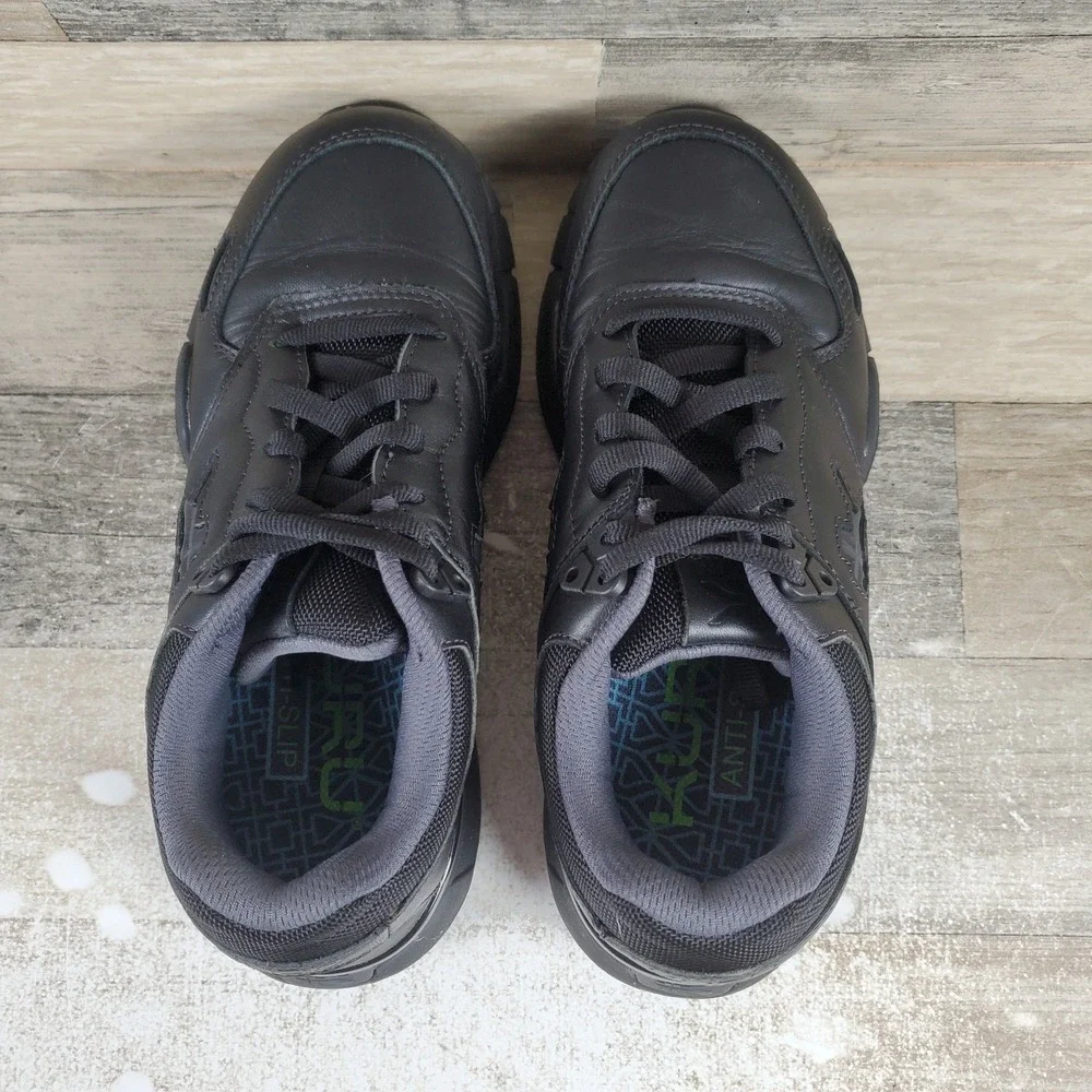KURU KINETIC 2 Womens Shoes Sz 7 M Running Jet Black Leather Lace Up Sneakers - Picture 4 of 10